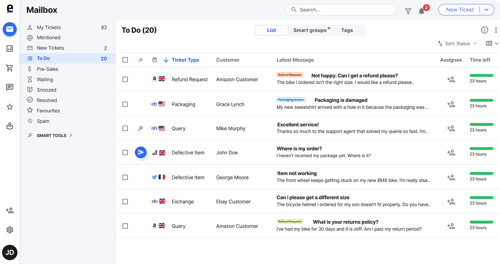 eDesk ecommerce helpdesk