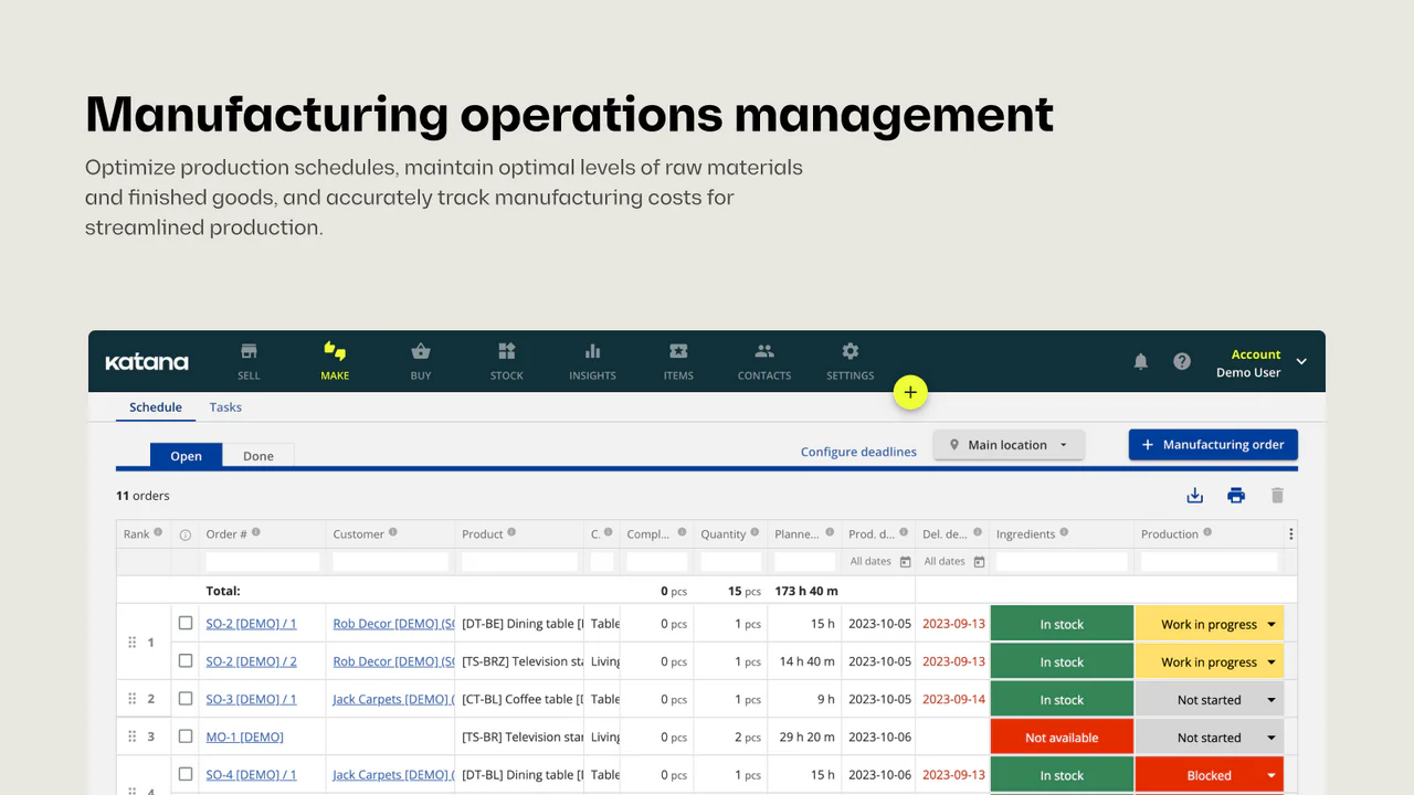 Katana Cloud Inventory manufacturing ERP for Shopify
