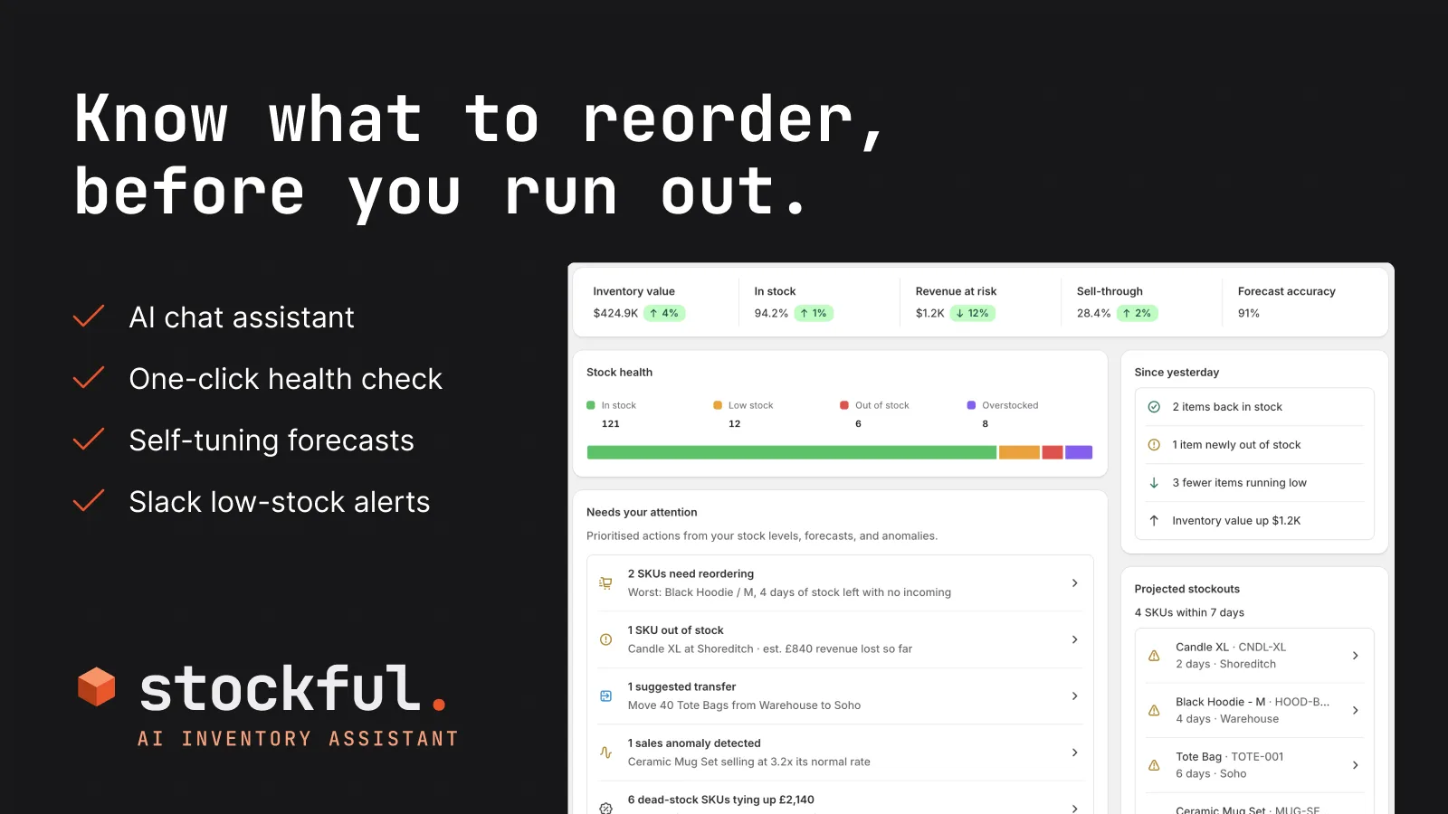 Stockful inventory management app for Shopify