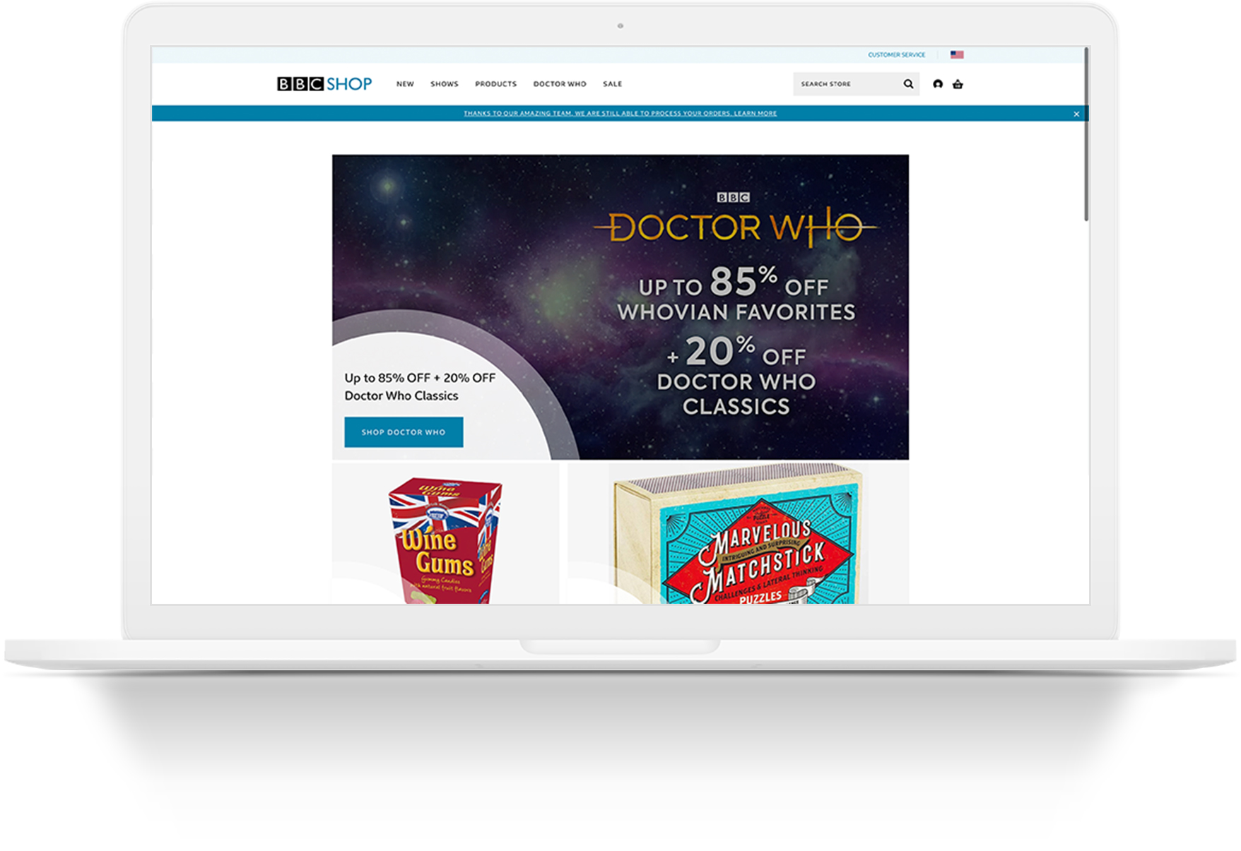 BBC merchandise Shopify Plus storefront