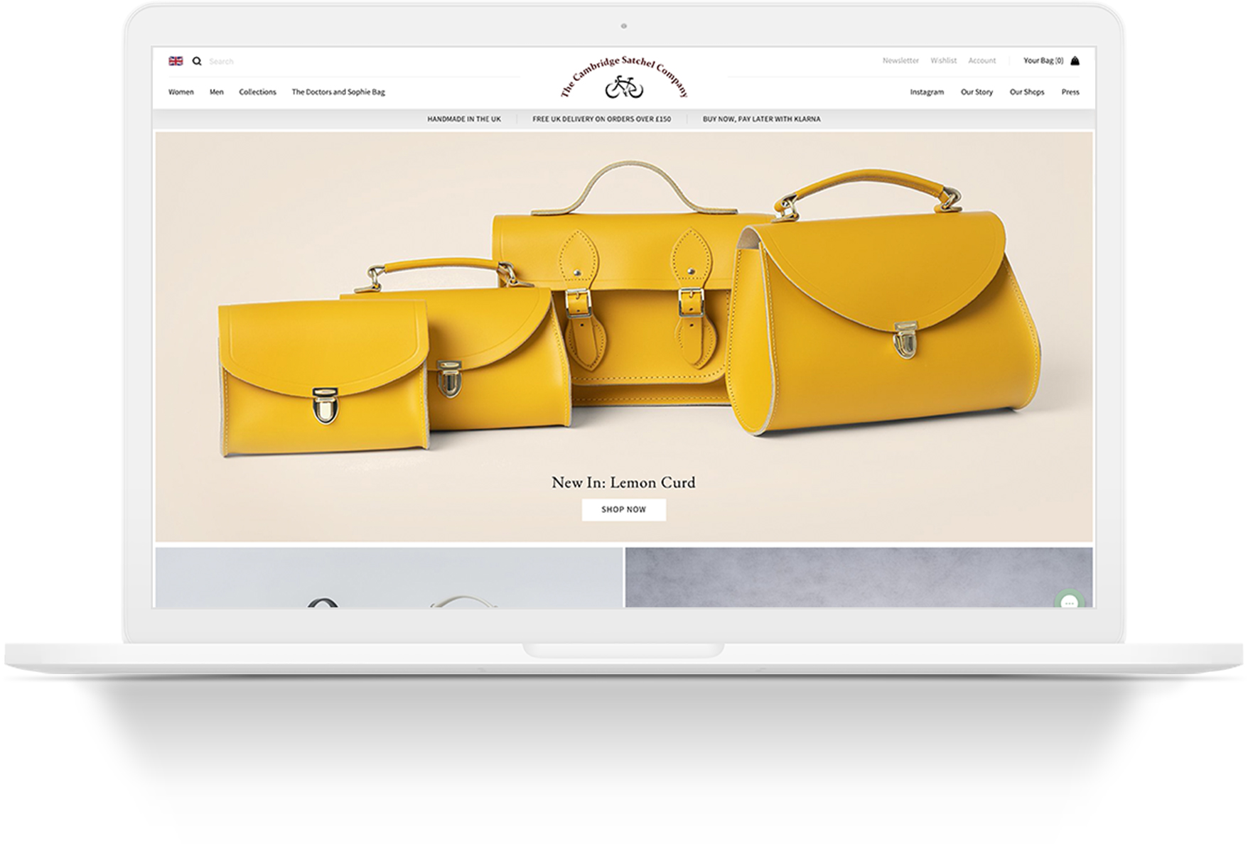 Cambridge Satchel Company Shopify storefront