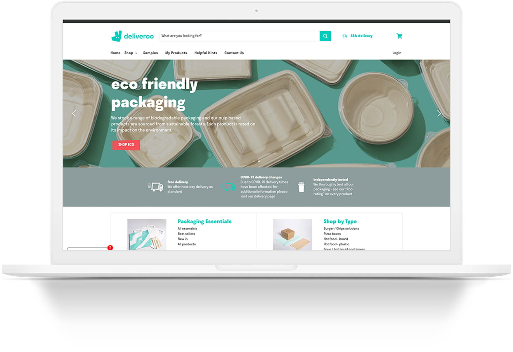 Deliveroo rider store on Shopify Plus