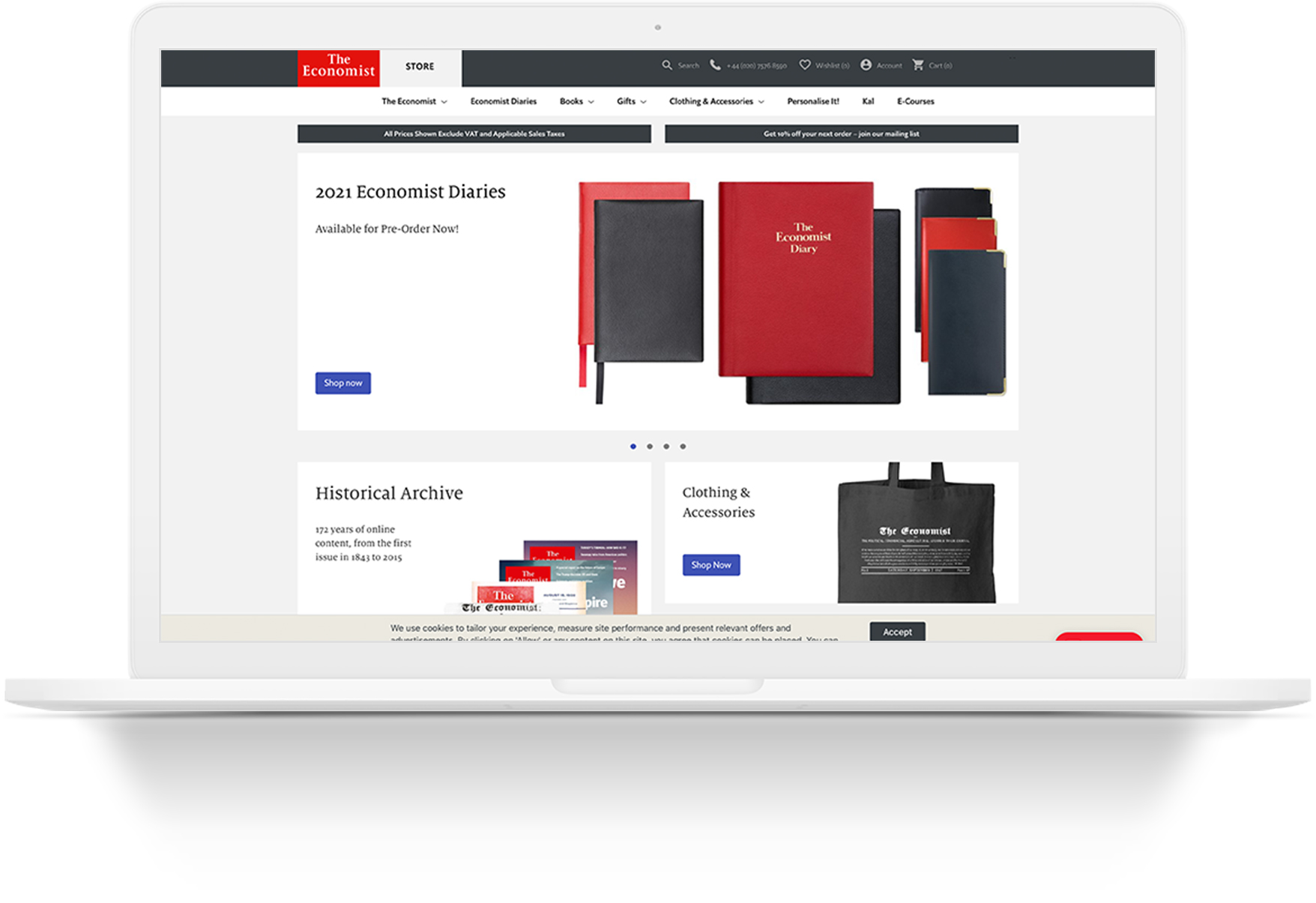 The Economist Shopify storefront