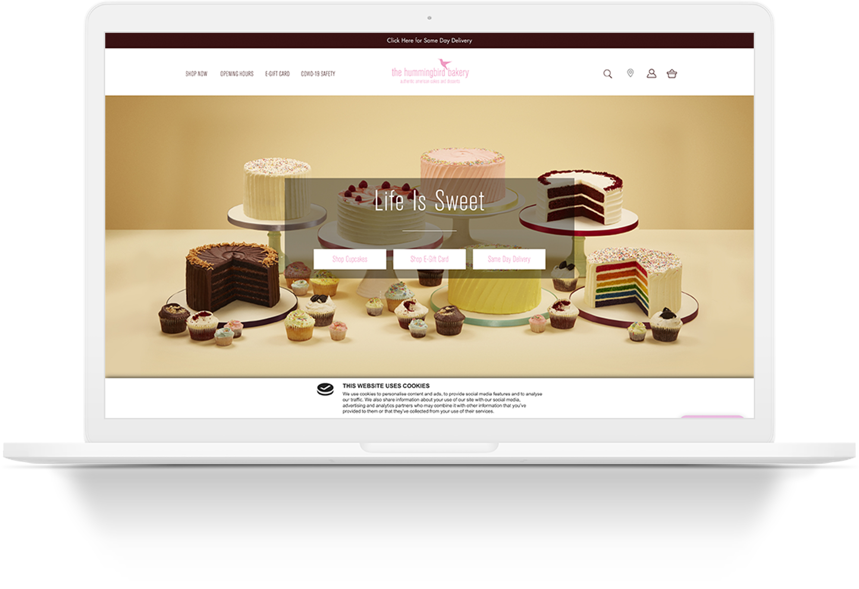 Hummingbird Bakery Shopify storefront