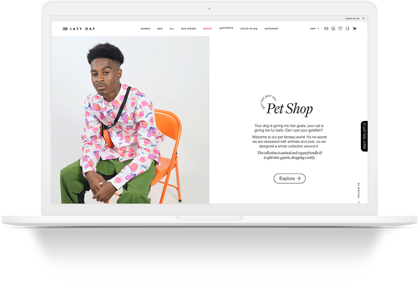 Lazy Oaf Shopify Plus storefront