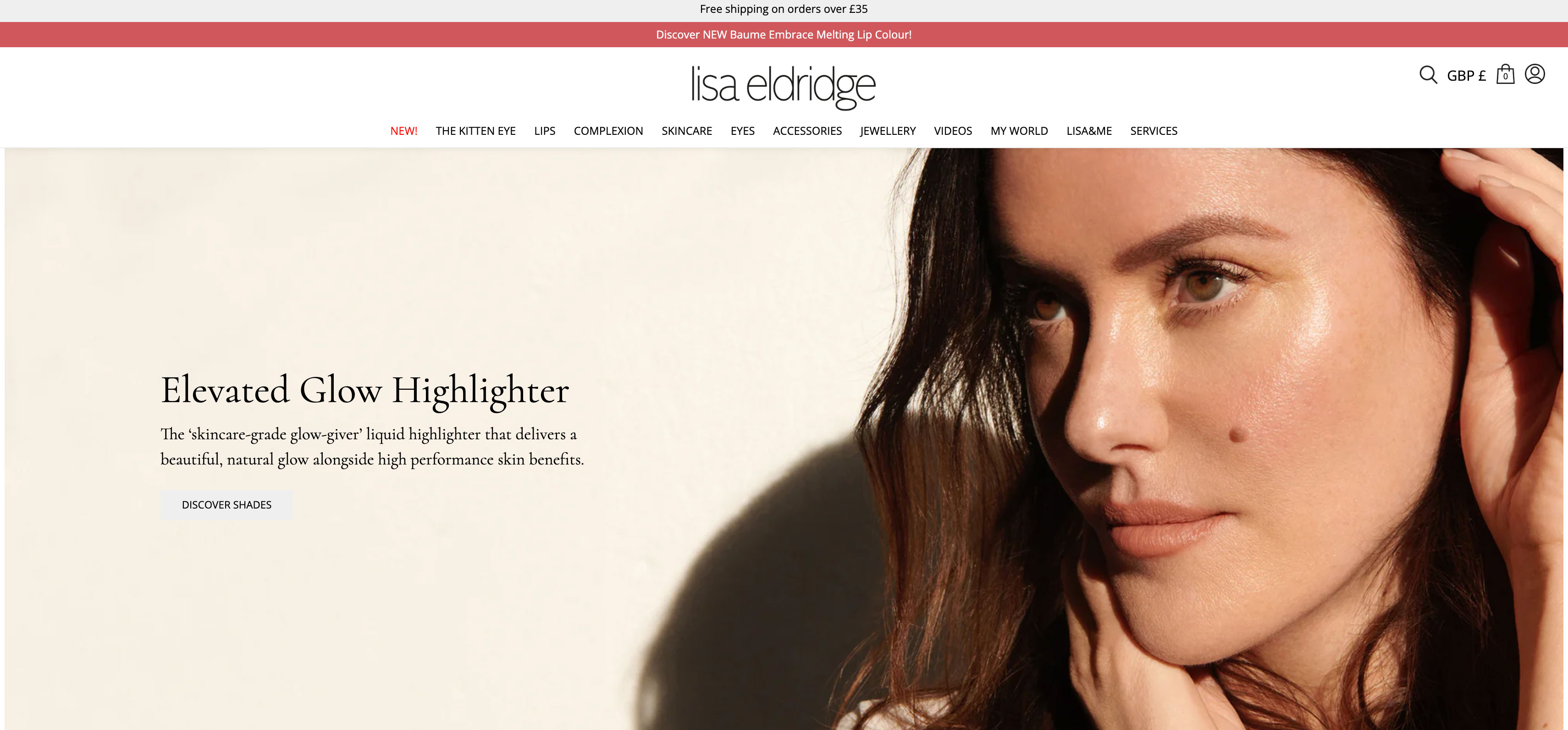 Lisa Eldridge Shopify Plus storefront
