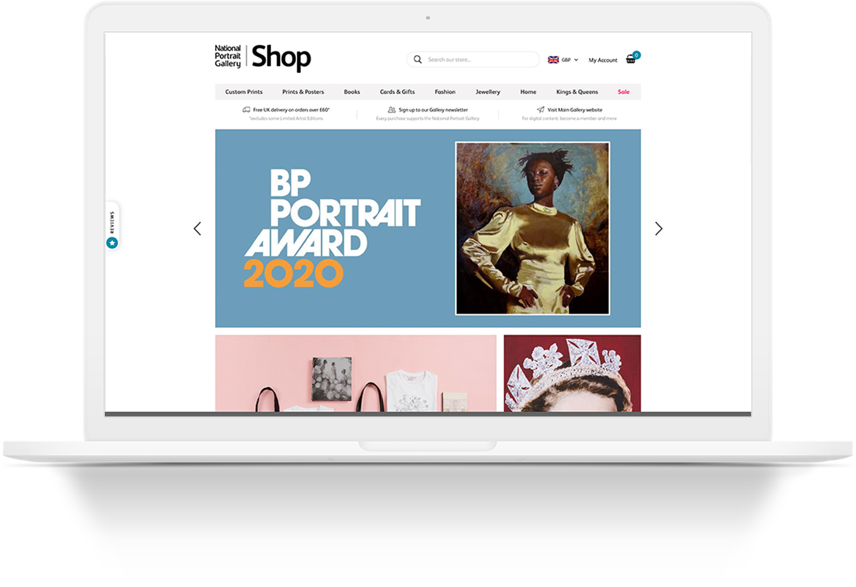 National Portrait Gallery Shopify storefront