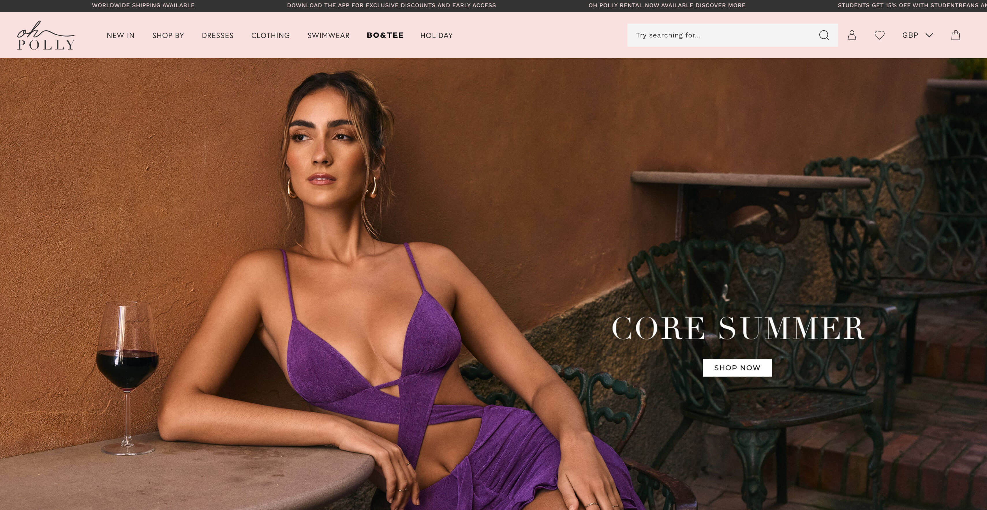 Oh Polly Shopify Plus storefront