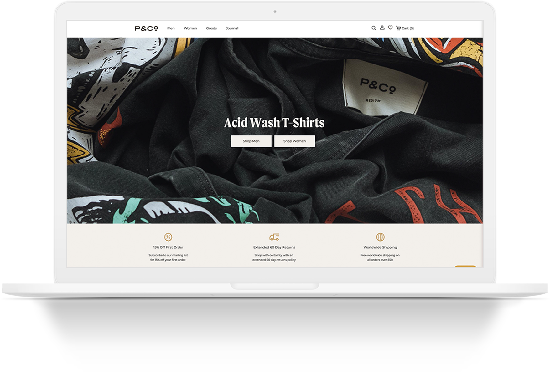 P and Co Shopify storefront