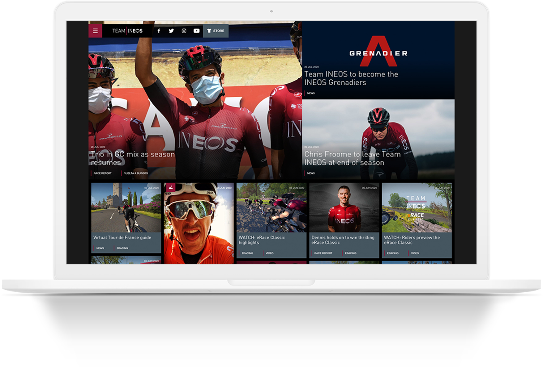 Team Ineos Shopify storefront