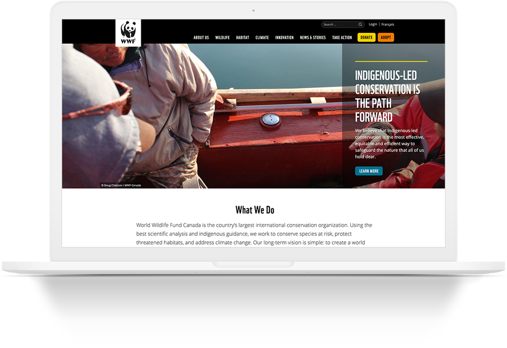 WWF Shopify storefront for conservation merchandise