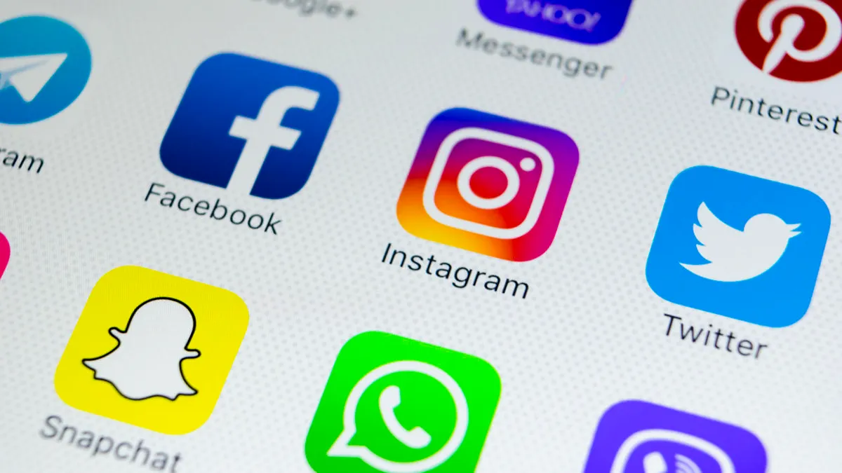 Social media platforms including Facebook usage statistics in the United Kingdom