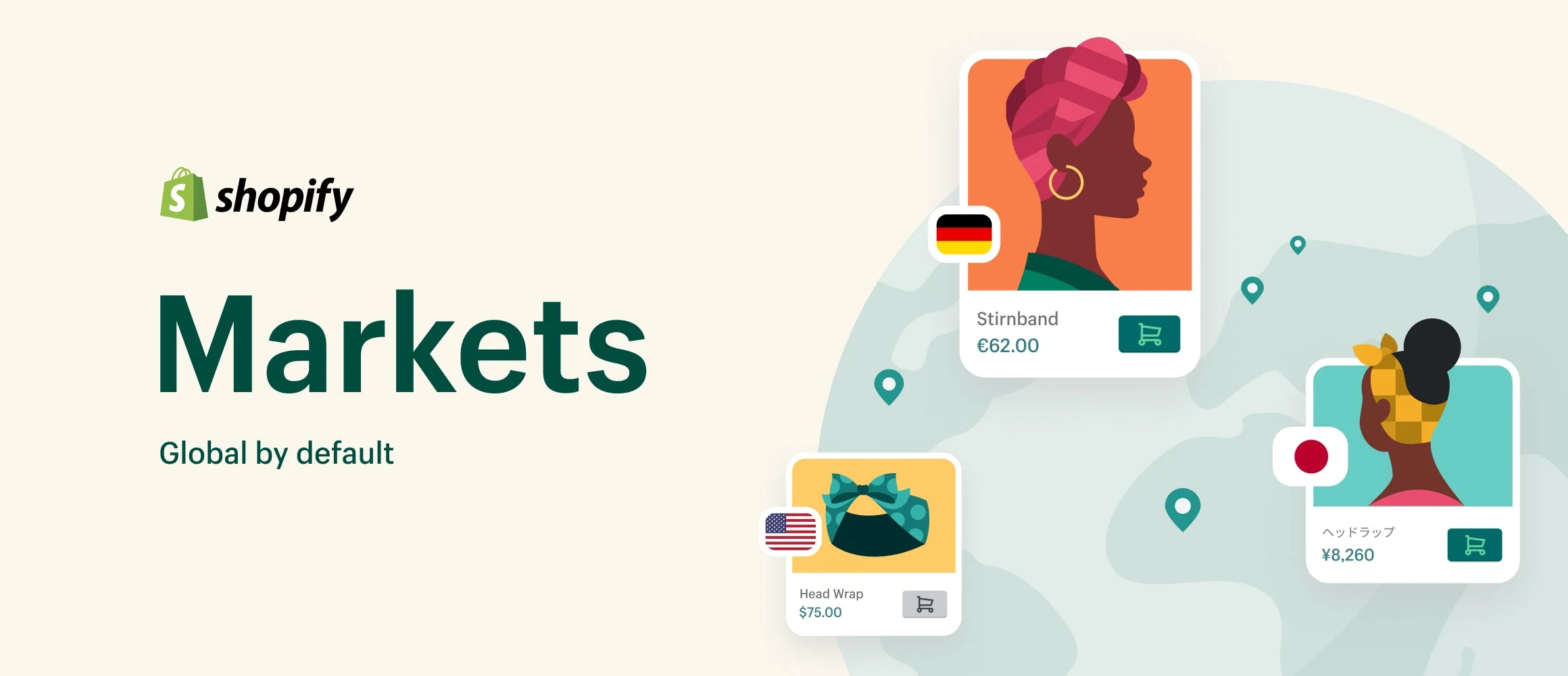 Shopify Markets Internationalisation Graphic Flags