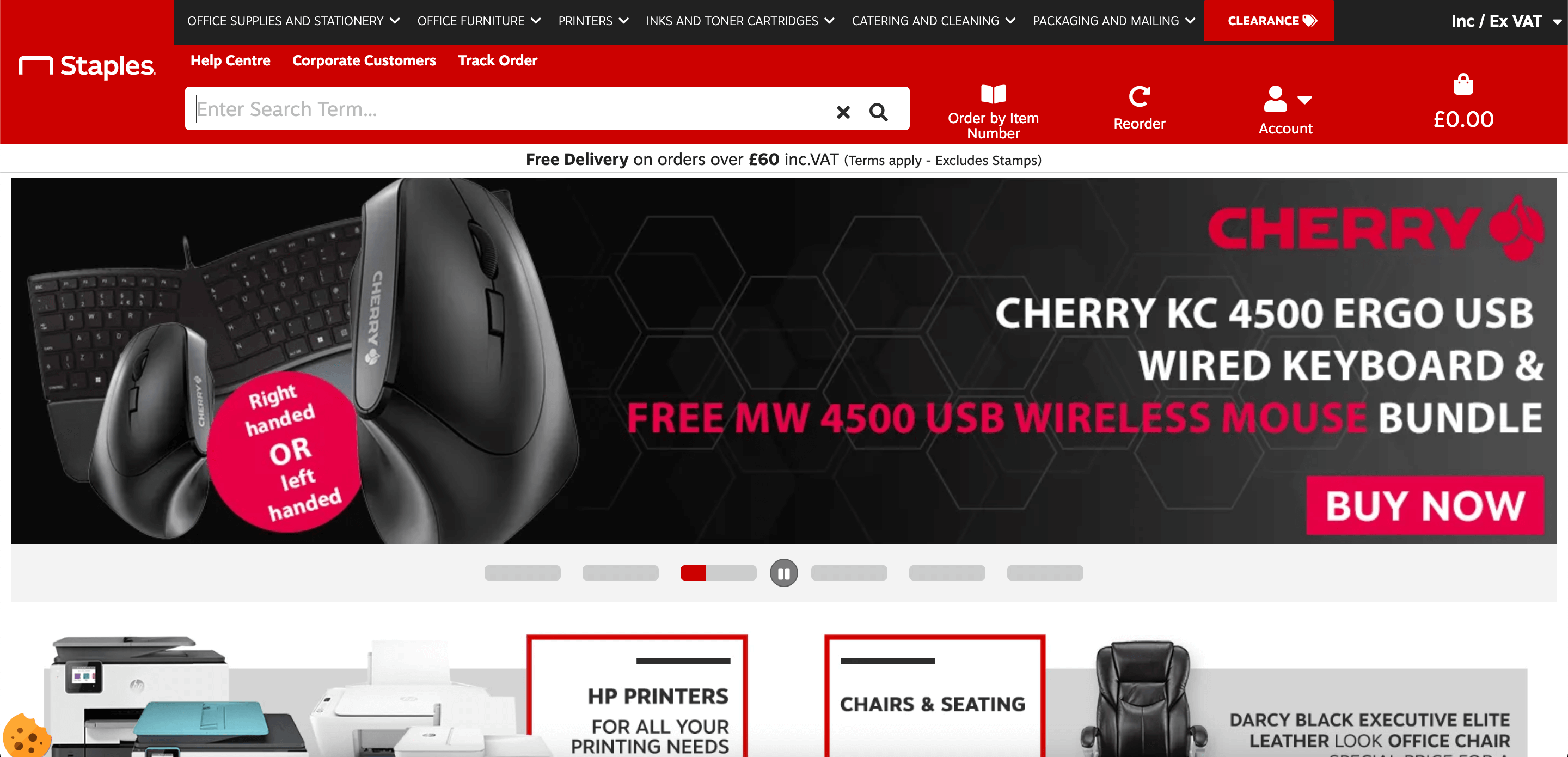 Staples headless Shopify storefront handling a large office supplies catalogue