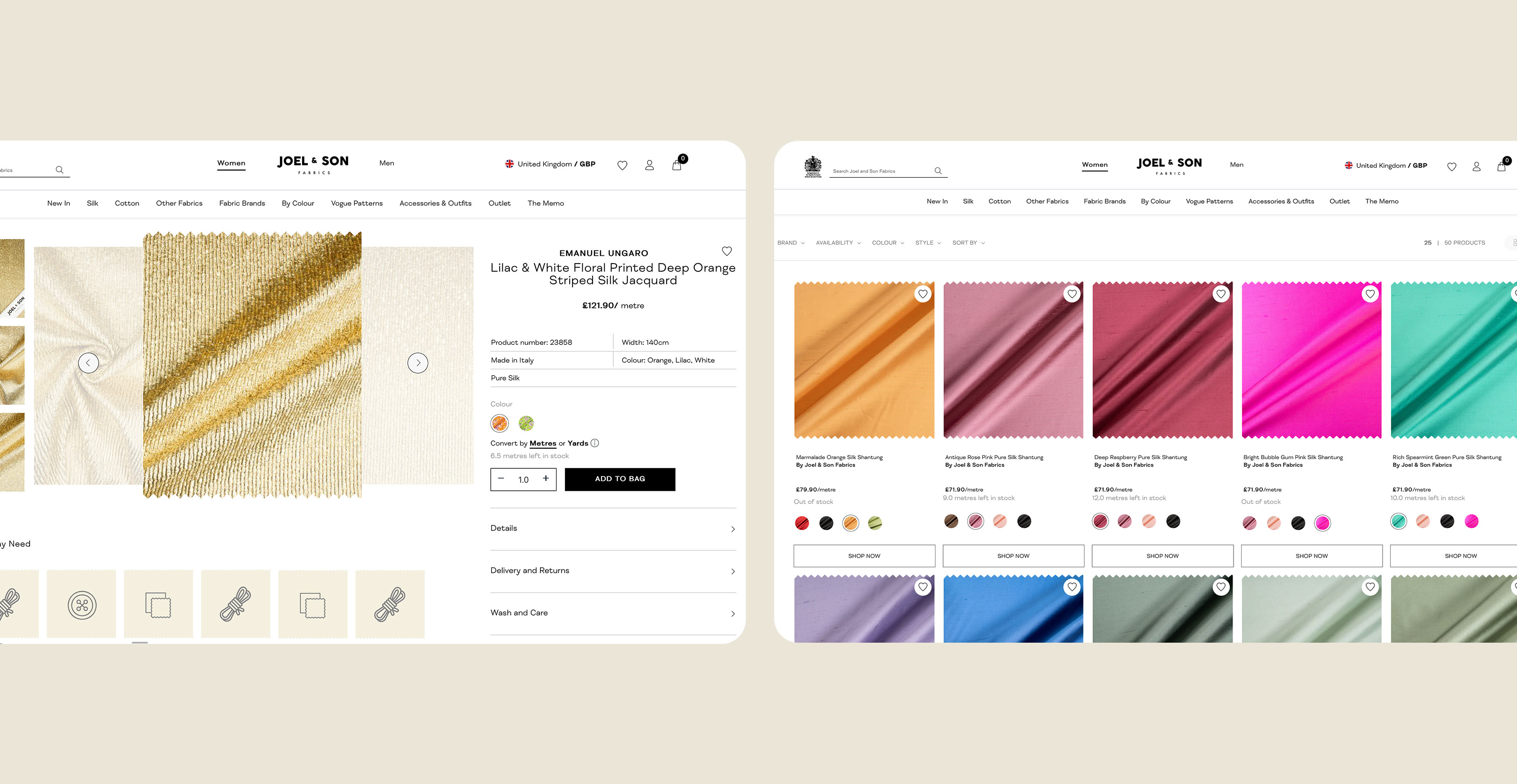 Joel & Son Fabrics